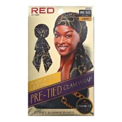 RED Silky Pre Tied Glam Wrap -Beauty Exchanges red silky pre tied glam wrap 815256