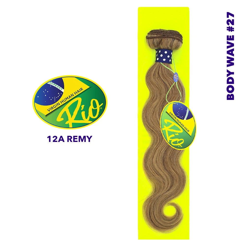 Rio 100% Virgin Human Hair Body Wave Single Bundles - #27 3 Rio 100% Virgin Human Hair Body Wave Single Bundles - #27