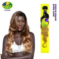 Rio 100% Virgin Human Hair Body Wave Single Bundles - Dipped In Gold