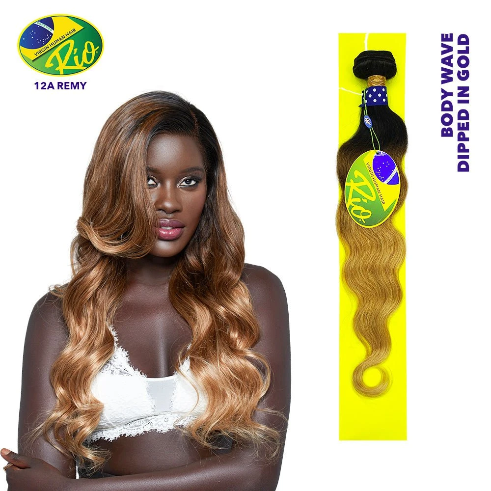 Rio 100% Virgin Human Hair Body Wave Single Bundles - Dipped In Gold 3 Rio 100% Virgin Human Hair Body Wave Single Bundles - Dipped In Gold
