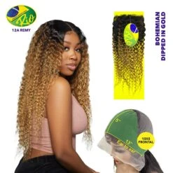 Rio 100% Virgin Human Hair Bohemian 13x5 Frontal - Dipped In Gold