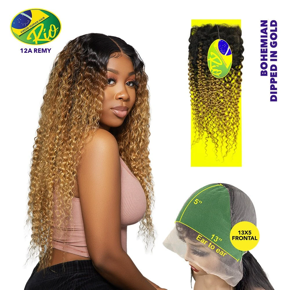 Rio 100% Virgin Human Hair Bohemian 13x5 Frontal - Dipped In Gold 3 Rio 100% Virgin Human Hair Bohemian 13x5 Frontal - Dipped In Gold
