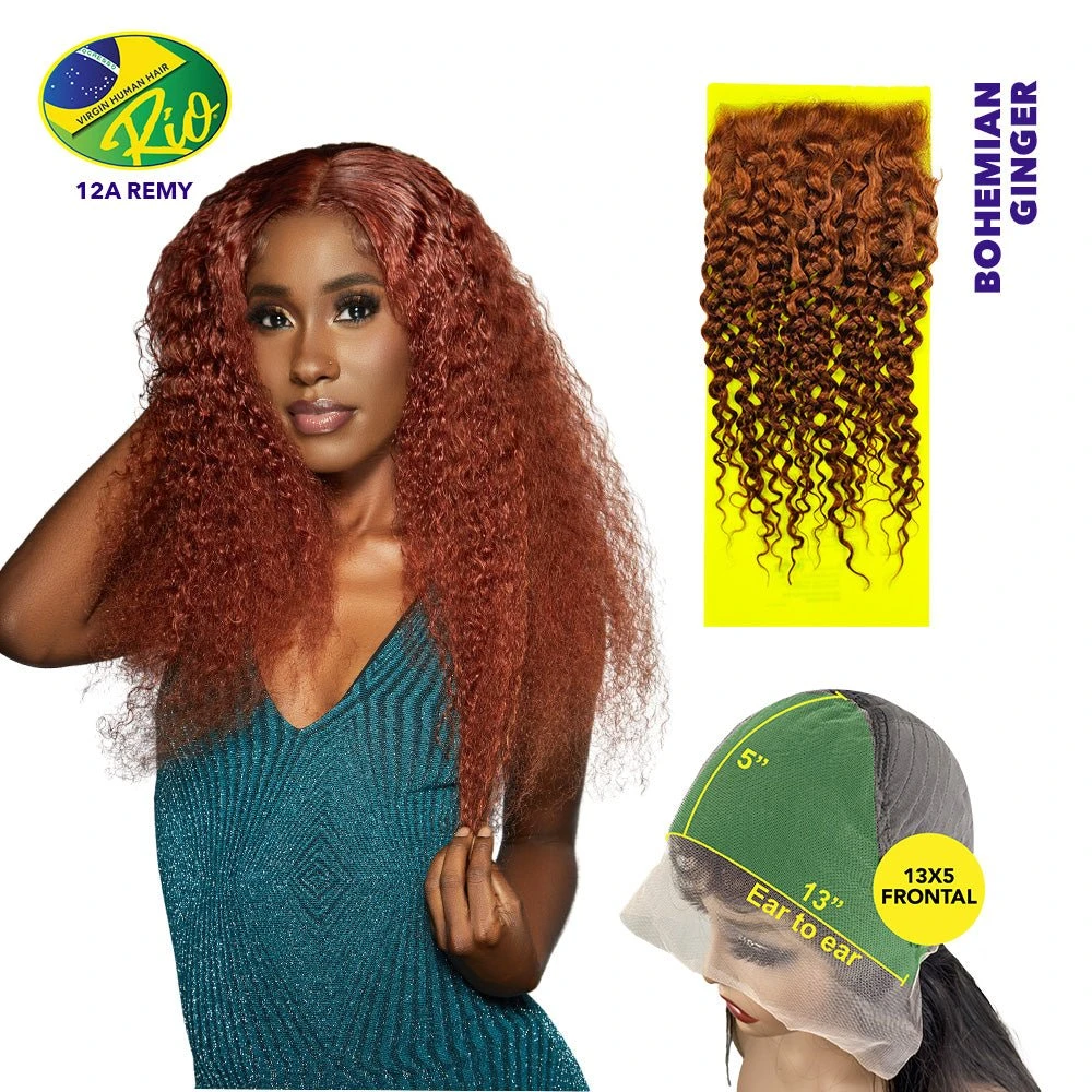 Rio 100% Virgin Human Hair Bohemian 13x5 Frontal - Ginger 3 Rio 100% Virgin Human Hair Bohemian 13x5 Frontal - Ginger