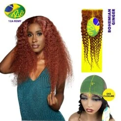 Rio 100% Virgin Human Hair Bohemian 5x5 Closure - Ginger