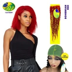 Rio 100% Virgin Human Hair Bohemian 5x5 Closure - Red