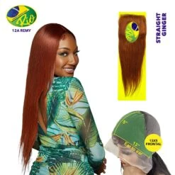 Rio 100% Virgin Human Hair Straight 13x5 Frontal - Ginger