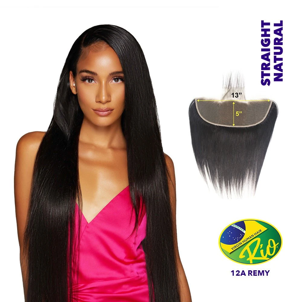 Rio 100% Virgin Human Hair Straight 13x5 Frontal - Natural Color 3 Rio 100% Virgin Human Hair Straight 13x5 Frontal - Natural Color