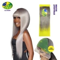 Rio 100% Virgin Human Hair Straight 13x5 Frontal - Silver