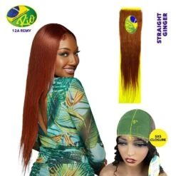 Rio 100% Virgin Human Hair Straight 5x5 Closure - Ginger