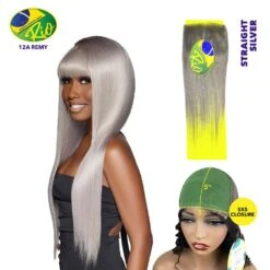 Rio 100% Virgin Human Hair Straight 5x5 Closure - Silver