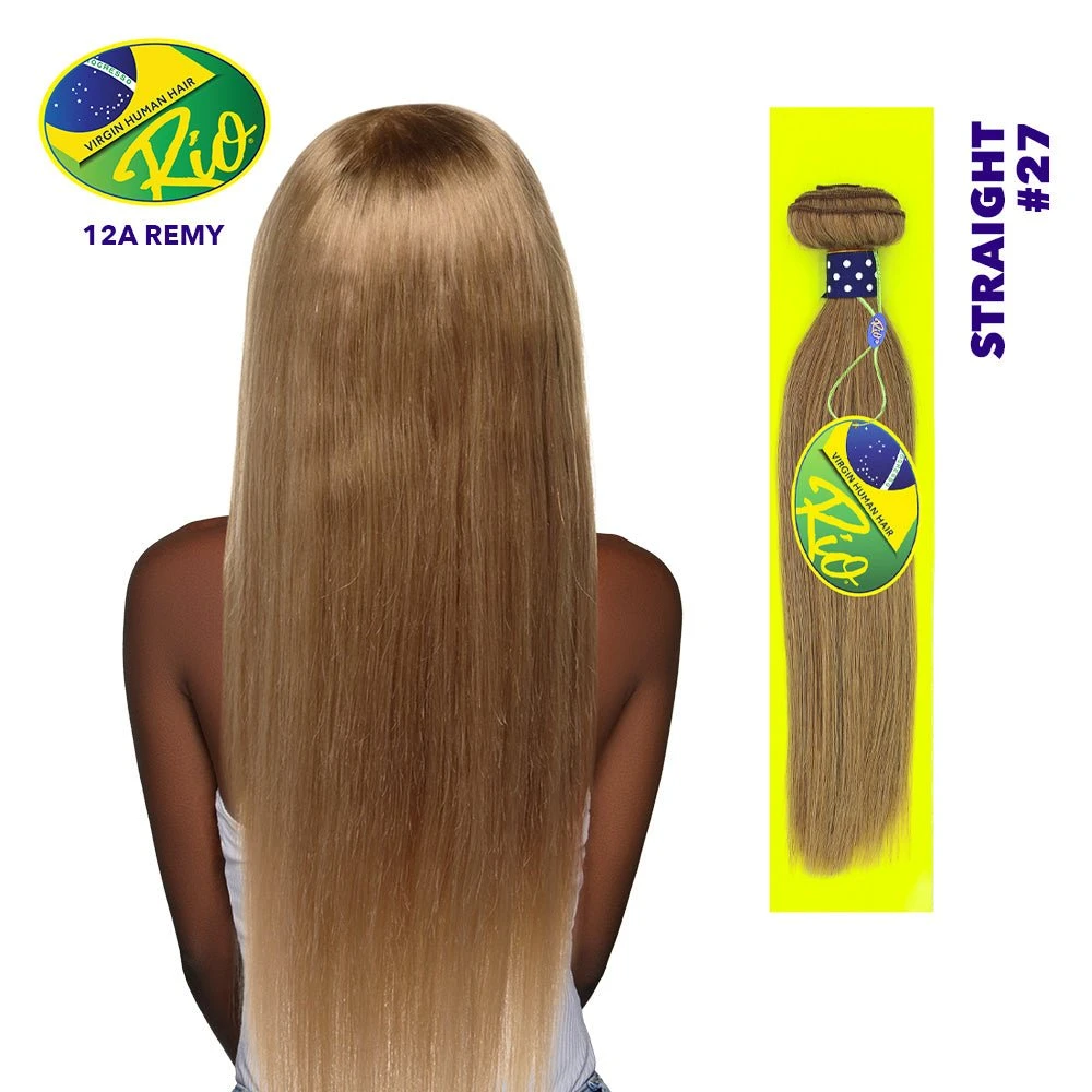 Rio 100% Virgin Human Hair Straight Single Bundles - #27 3 Rio 100% Virgin Human Hair Straight Single Bundles - #27
