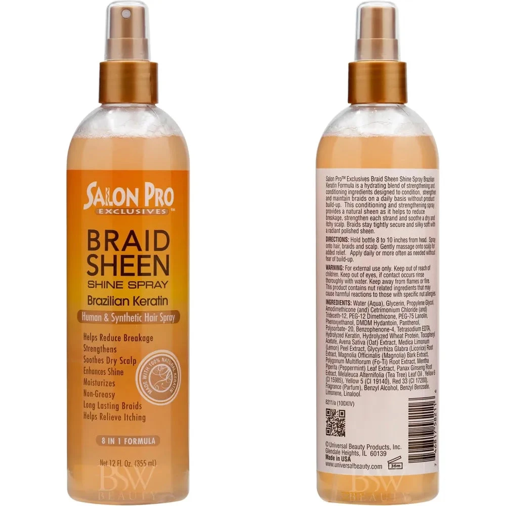 Salon Pro Exclusive Braid Sheen Shine Spray – 12 Oz 4 Salon Pro Exclusive Braid Sheen Shine Spray – 12 Oz - Image 2