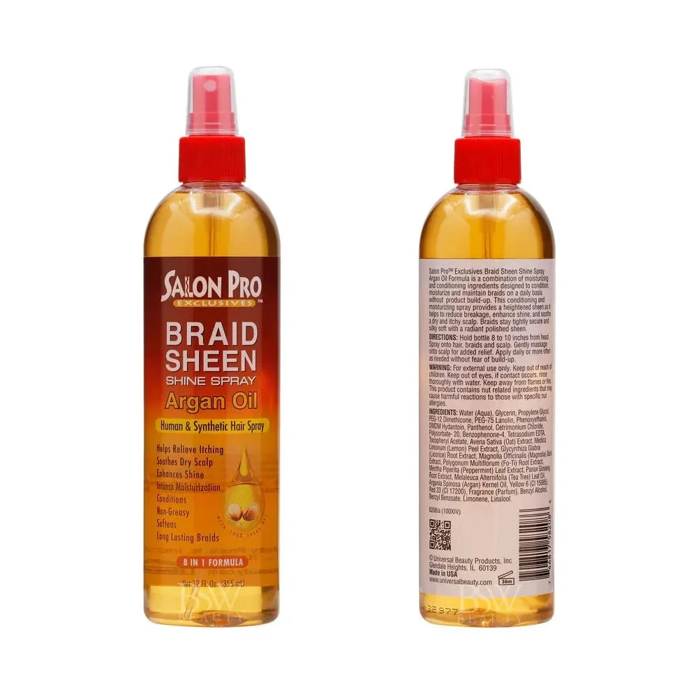 Salon Pro Exclusive Braid Sheen Shine Spray – 12 Oz 6 Salon Pro Exclusive Braid Sheen Shine Spray – 12 Oz - Image 4