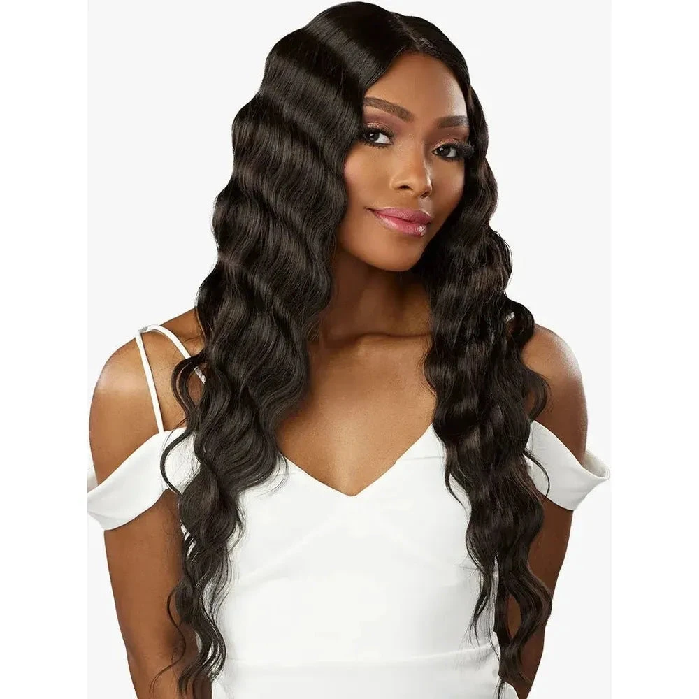 Sensationnel Butta Lace Human Hair Blend HD Lace Front Wig - Loose Crimp 28" 6 Sensationnel Butta Lace Human Hair Blend HD Lace Front Wig - Loose Crimp 28" - Image 4