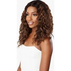 Sensationnel Butta Lace Human Hair Blend HD Lace Front Wig - Loose Curly 18" -Beauty Exchanges sensationnel butta lace human hair blend hd lace front wig loose curly 18 128309