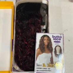 Sensationnel Butta Lace Human Hair Blend HD Lace Front Wig - Loose Curly 18" -Beauty Exchanges sensationnel butta lace human hair blend hd lace front wig loose curly 18 445701