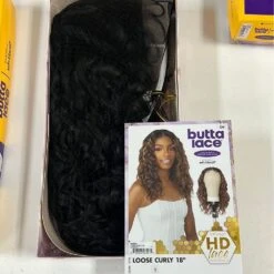 Sensationnel Butta Lace Human Hair Blend HD Lace Front Wig - Loose Curly 18" -Beauty Exchanges sensationnel butta lace human hair blend hd lace front wig loose curly 18 526707