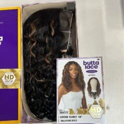 Sensationnel Butta Lace Human Hair Blend HD Lace Front Wig - Loose Curly 18" -Beauty Exchanges sensationnel butta lace human hair blend hd lace front wig loose curly 18 561603