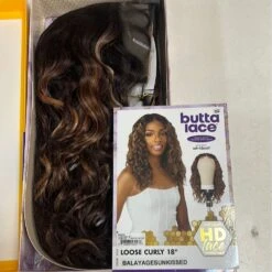 Sensationnel Butta Lace Human Hair Blend HD Lace Front Wig - Loose Curly 18" -Beauty Exchanges sensationnel butta lace human hair blend hd lace front wig loose curly 18 794878