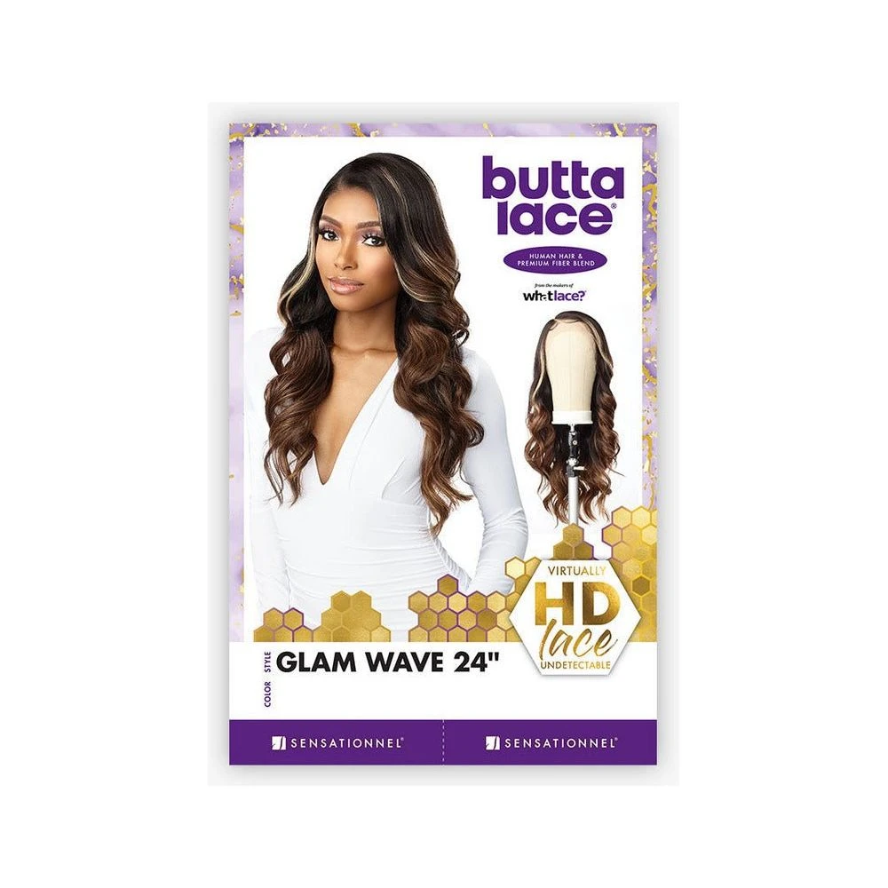 Sensationnel Butta Lace Human Hair Blend HD Lace Wig - Glam Wave 24" 7 Sensationnel Butta Lace Human Hair Blend HD Lace Wig - Glam Wave 24" - Image 5