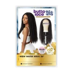 Sensationnel Butta Lace Wet & Wavy Human Hair Blend HD Lace Front Wig - Water Wave 26" -Beauty Exchanges sensationnel butta lace wet wavy human hair blend hd lace front wig water wave 26 719852