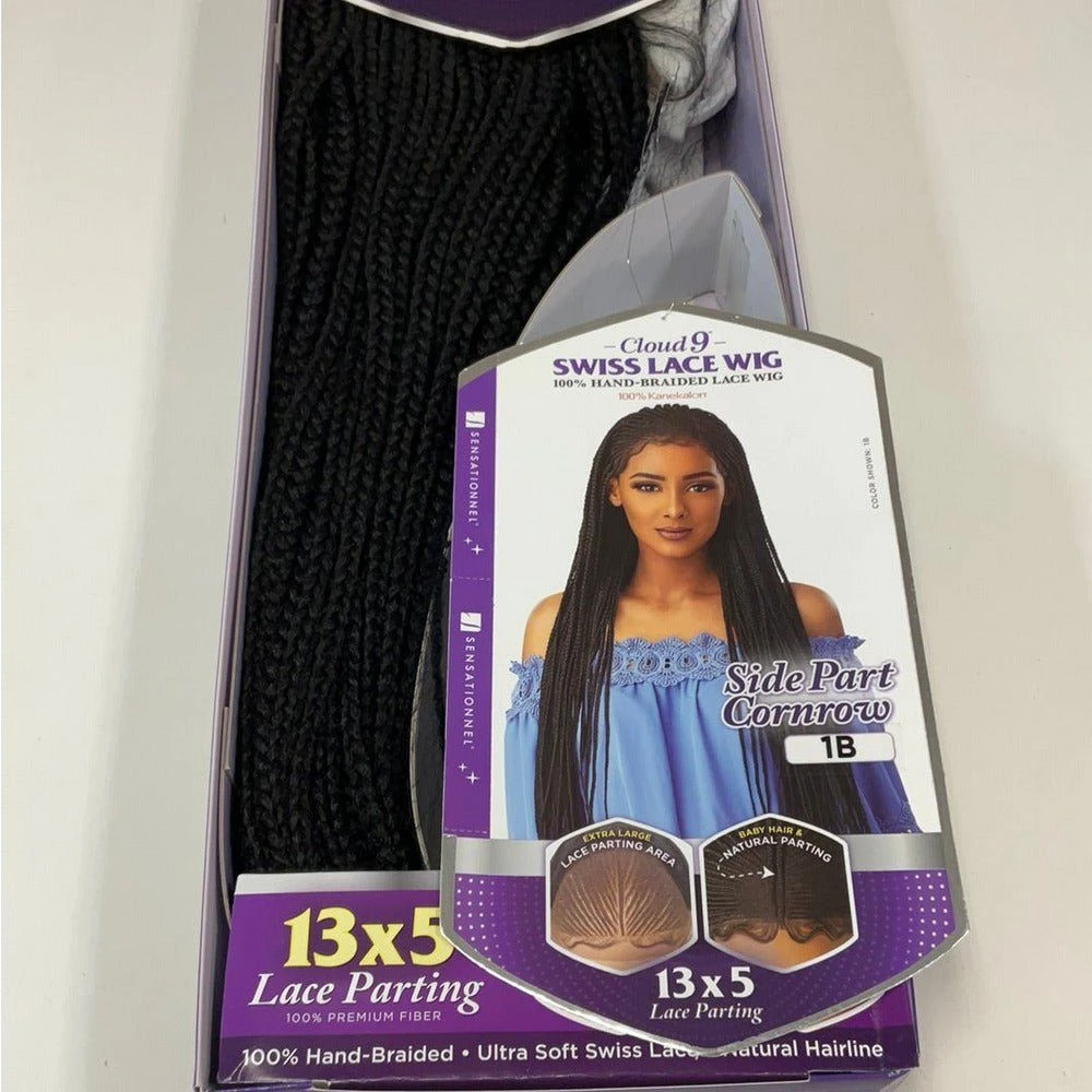 Sensationnel Cloud 9 13x5 Synthetic Lace Front Wig - Side Part Cornrow 9 Sensationnel Cloud 9 13x5 Synthetic Lace Front Wig - Side Part Cornrow - Image 7