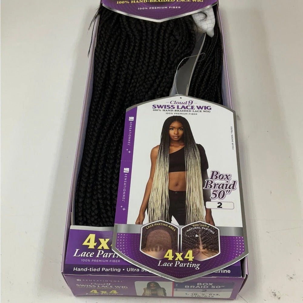 Sensationnel Cloud 9 4x4 Braided Lace Wig - 4x4 Box Braid 50" 11 Sensationnel Cloud 9 4x4 Braided Lace Wig - 4x4 Box Braid 50" - Image 9