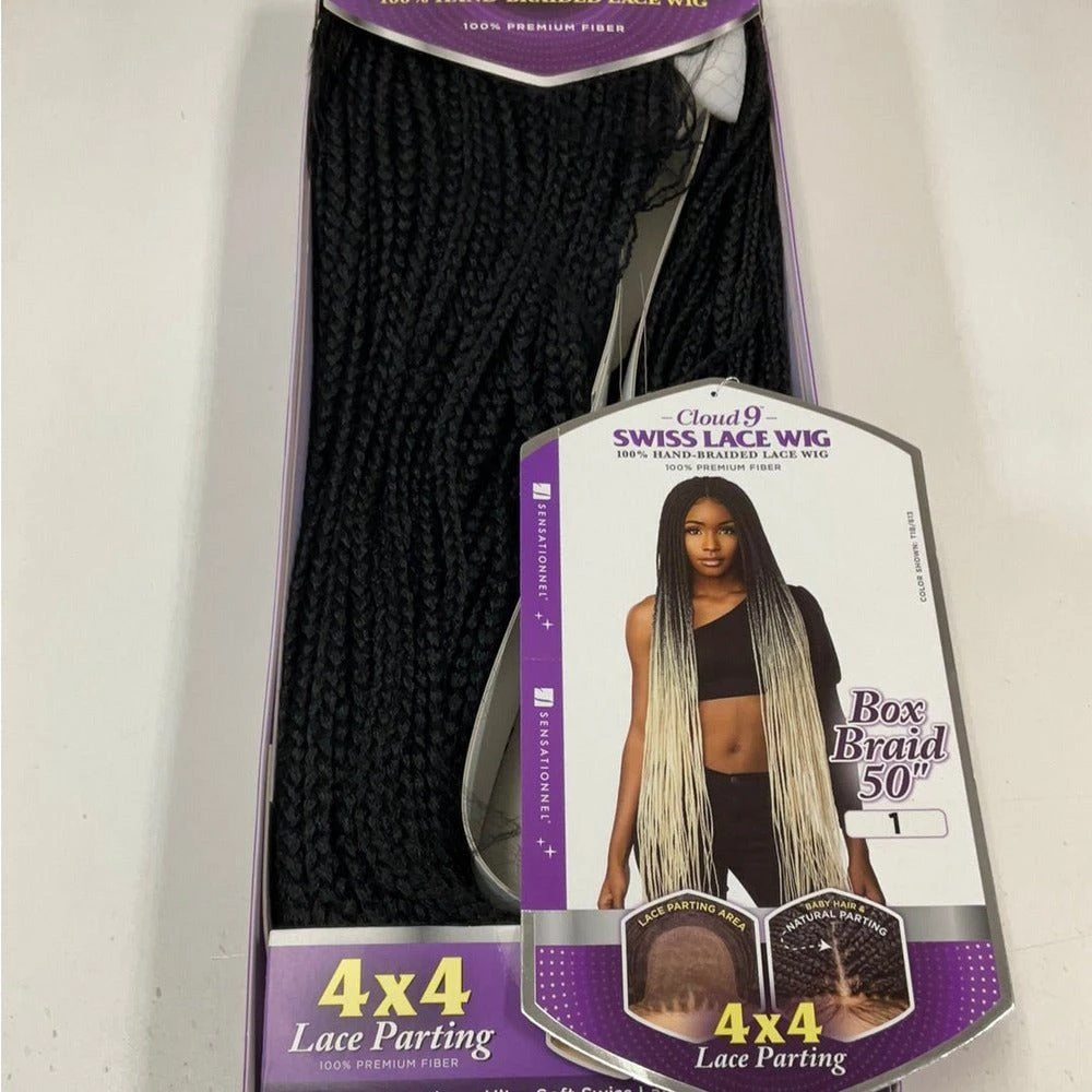 Sensationnel Cloud 9 4x4 Braided Lace Wig - 4x4 Box Braid 50" 8 Sensationnel Cloud 9 4x4 Braided Lace Wig - 4x4 Box Braid 50" - Image 6