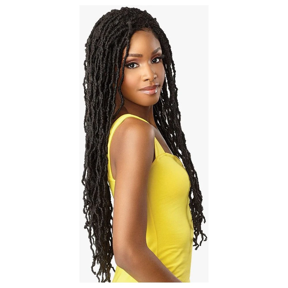 Sensationnel Cloud 9 4x4 Braided Swiss Lace Synthetic Lace Front Wig - Distressed Locs 28" 6 Sensationnel Cloud 9 4x4 Braided Swiss Lace Synthetic Lace Front Wig - Distressed Locs 28" - Image 4