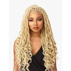 Sensationnel Cloud 9 4x4 Lace Parting Synthetic Braided Wig - Goddess Locs