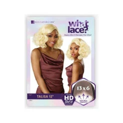 Sensationnel What Lace 13×6 HD Human‑Hair‑Blend Wig – Talisa 12″ -Beauty Exchanges sensationnel cloud 9 what lace human hair blend 13x6 hd lace front wig talisa 12 468322