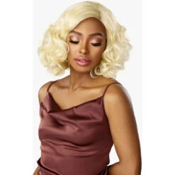 Sensationnel What Lace 13×6 HD Human‑Hair‑Blend Wig – Talisa 12″ -Beauty Exchanges sensationnel cloud 9 what lace human hair blend 13x6 hd lace front wig talisa 12 716950