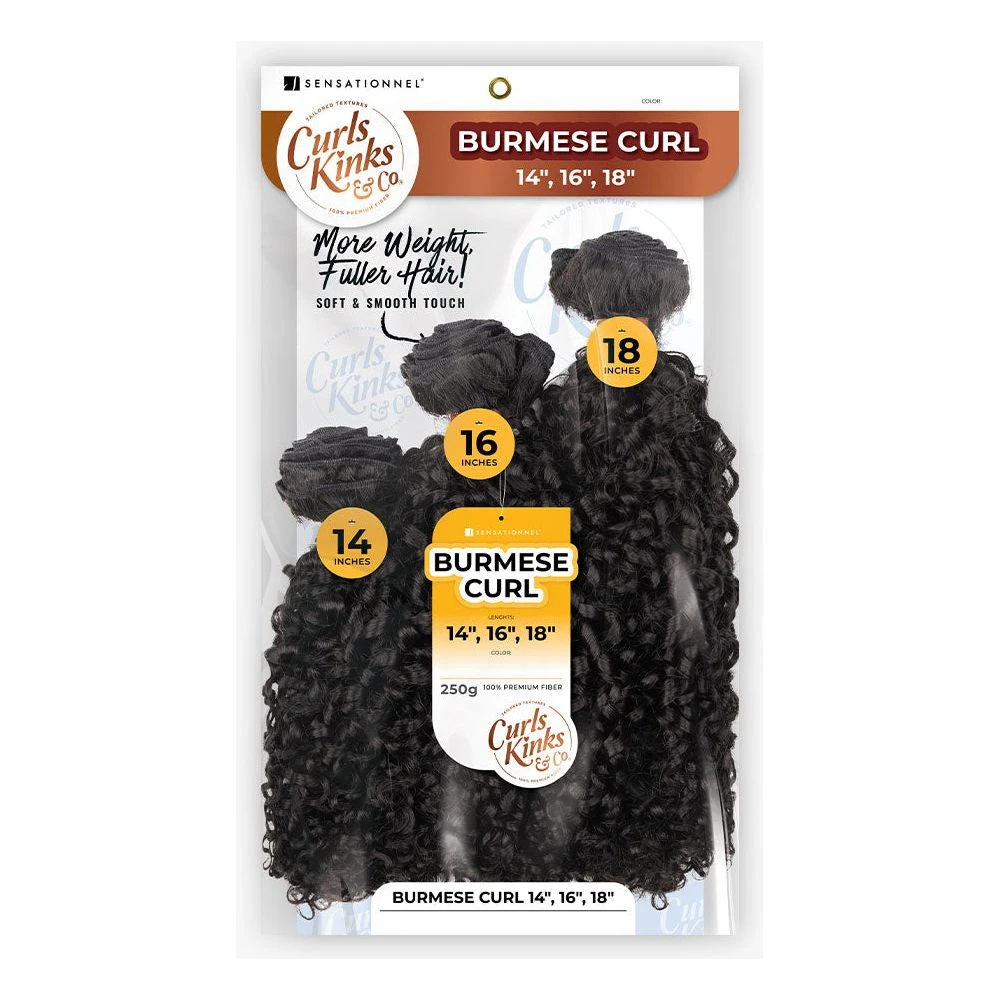 Sensationnel Curls Kinks & Co. Synthetic Weave – Burmese Curl Multipack 4 Sensationnel Curls Kinks & Co. Synthetic Weave – Burmese Curl Multipack - Image 2