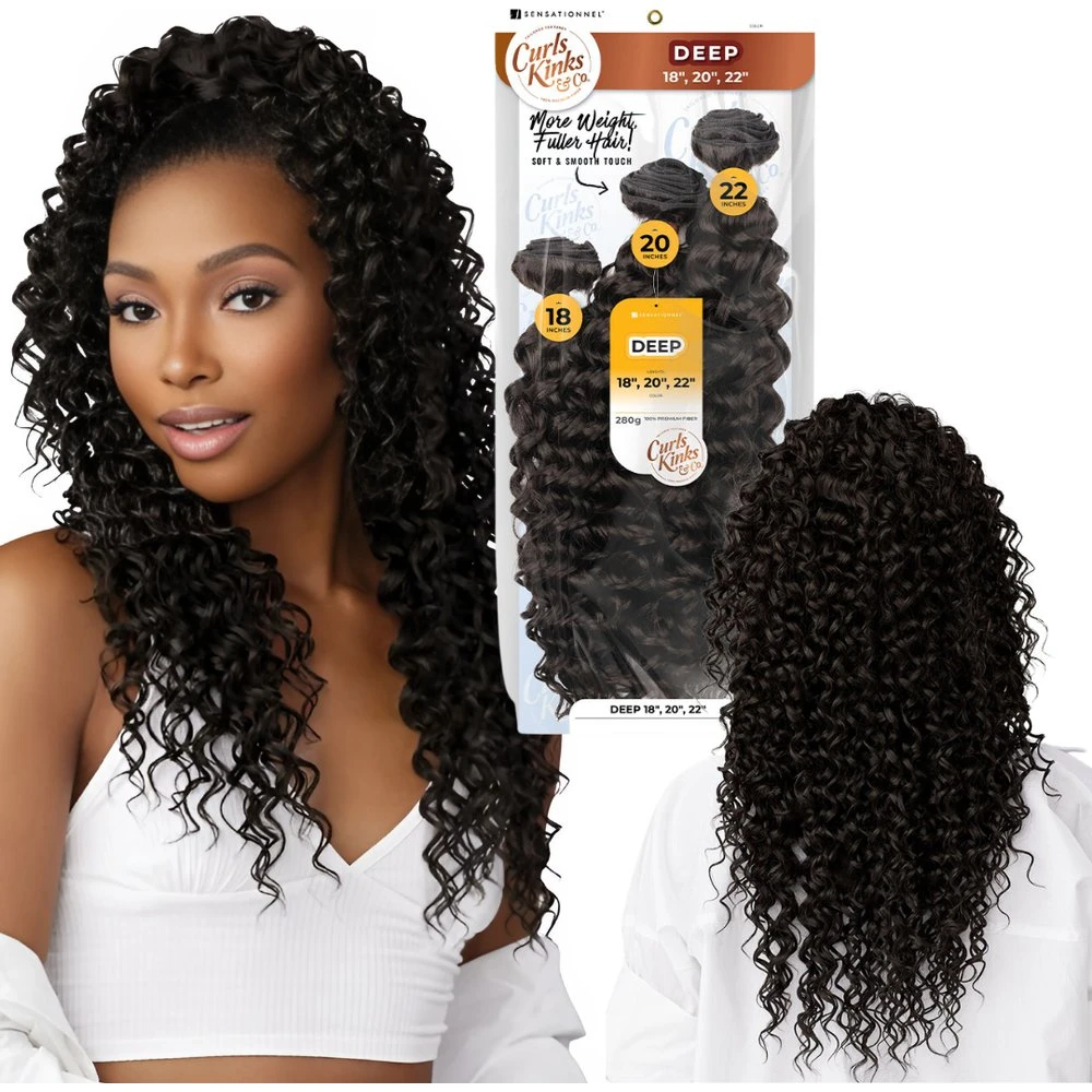 Sensationnel Curls Kinks & Co 100% Premium Fiber Multipack - Deep 3 Sensationnel Curls Kinks & Co 100% Premium Fiber Multipack - Deep