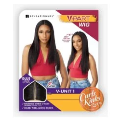Sensationnel Curls Kinks &Co V-Part Synthetic HD Lace Wigs - V-Unit 1 -Beauty Exchanges sensationnel curls kinks co v part synthetic hd lace wigs v unit 1 413673