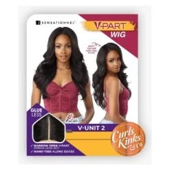 Sensationnel Curls Kinks &Co V-Part Synthetic HD Lace Wigs - V-Unit 2 -Beauty Exchanges sensationnel curls kinks co v part synthetic hd lace wigs v unit 2 260333