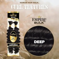 Sensationnel Empire Bulk Braiding – Deep Human Hair Braids 18" 14 Sensationnel Empire Bulk Braiding – Deep Human Hair Braids 18" -Beauty Exchanges sensationnel empire bulk braiding deep human hair braids 18 soft curly tangle free for knotless boho box loose wave styles 240192