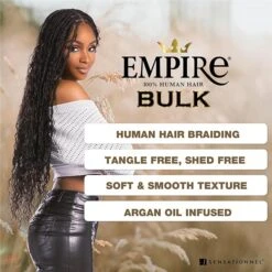 Sensationnel Empire Bulk Braiding – Deep Human Hair Braids 18" 17 Sensationnel Empire Bulk Braiding – Deep Human Hair Braids 18" -Beauty Exchanges sensationnel empire bulk braiding deep human hair braids 18 soft curly tangle free for knotless boho box loose wave styles 780970