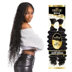 Sensationnel Empire Bulk Braiding – Deep Human Hair Braids 18" 13 Sensationnel Empire Bulk Braiding – Deep Human Hair Braids 18" -Beauty Exchanges sensationnel empire bulk braiding deep human hair braids 18 soft curly tangle free for knotless boho box loose wave styles 794808