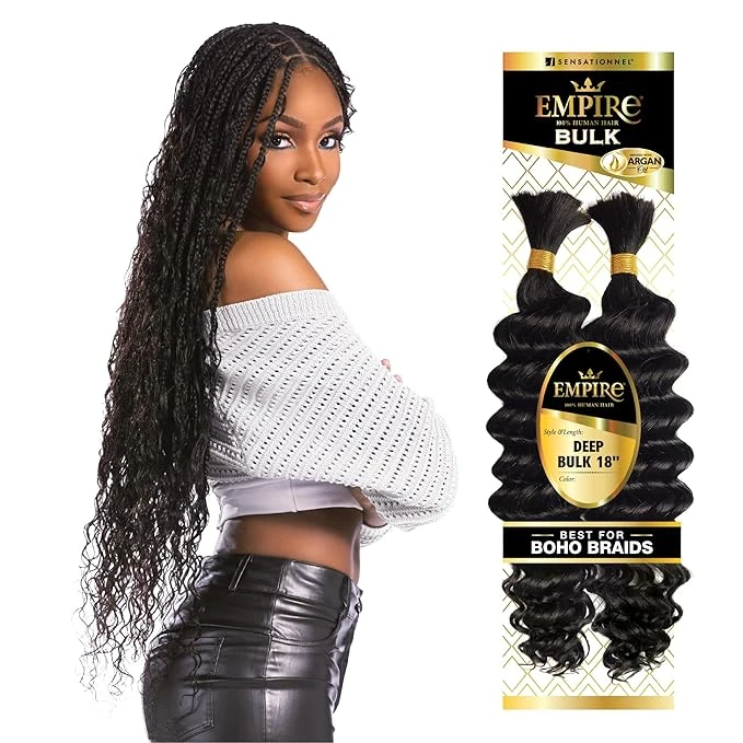 Sensationnel Empire Bulk Braiding – Deep Human Hair Braids 18" 6 Sensationnel Empire Bulk Braiding – Deep Human Hair Braids 18" - Image 4