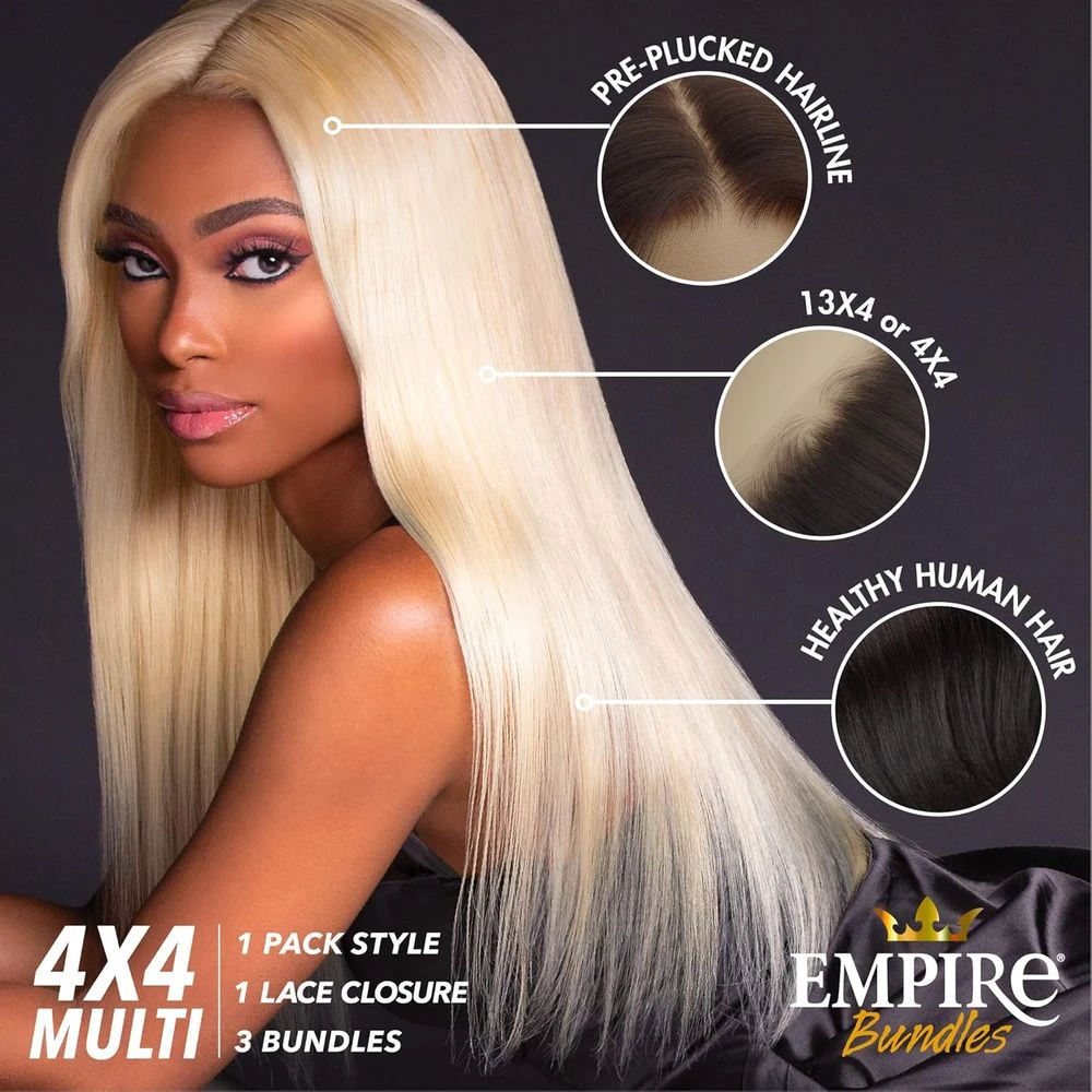 Sensationnel Empire Bundles 100% Human Hair Straight Blonde - 10"–18" 6 Sensationnel Empire Bundles 100% Human Hair Straight Blonde - 10"–18" - Image 4