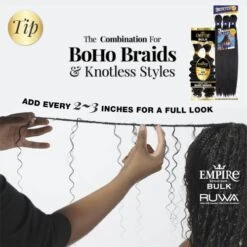 Sensationnel Empire Human Hair – Deep Bulk 14" 11 Sensationnel Empire Human Hair – Deep Bulk 14" -Beauty Exchanges sensationnel empire human hair deep bulk 14 soft voluminous tangle free for braids crochet styles 532656