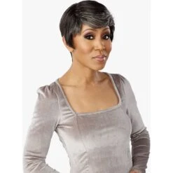 Sensationnel Empire Human Hair Salt & Pepper Full Wig - Denia -Beauty Exchanges sensationnel empire human hair salt pepper full wig denia 366807