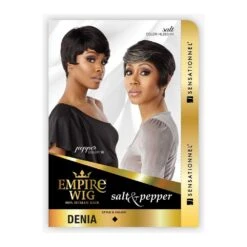 Sensationnel Empire Human Hair Salt & Pepper Full Wig - Denia -Beauty Exchanges sensationnel empire human hair salt pepper full wig denia 766465
