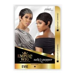 Sensationnel Empire Human Hair Salt & Pepper Full Wig - Evie -Beauty Exchanges sensationnel empire human hair salt pepper full wig evie 483690