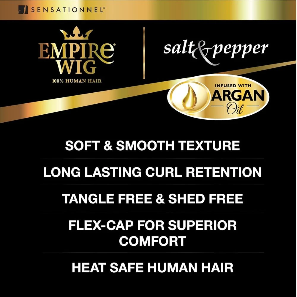 Sensationnel Empire Human Hair Wig Salt And Pepper - Bliss 7 Sensationnel Empire Human Hair Wig Salt And Pepper - Bliss - Image 5