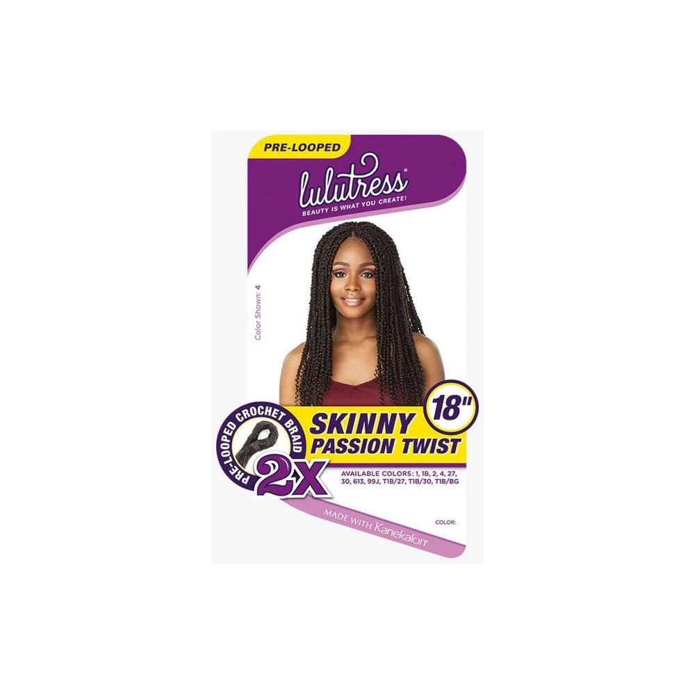Sensationnel Lulutress Pre-Looped Crochet Braid Skinny 2x Passion Twist 18" 4 Sensationnel Lulutress Pre-Looped Crochet Braid Skinny 2x Passion Twist 18" - Image 2