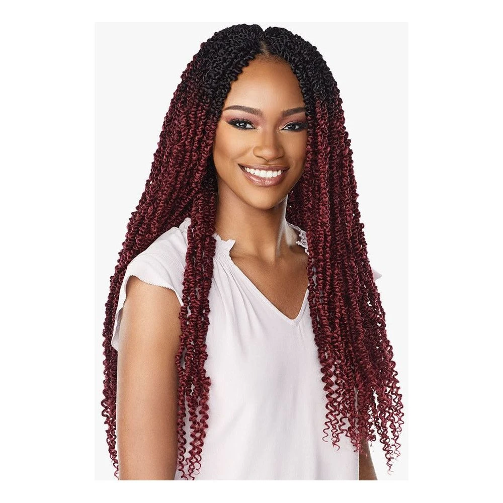 Sensationnel Lulutress Pre-Looped Crochet Braid Skinny 2x Passion Twist 24" 3 Sensationnel Lulutress Pre-Looped Crochet Braid Skinny 2x Passion Twist 24"