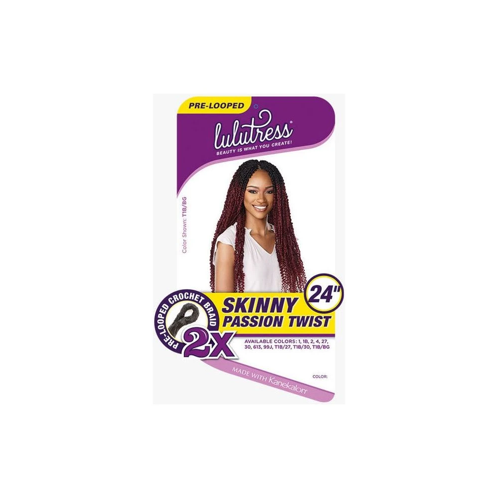 Sensationnel Lulutress Pre-Looped Crochet Braid Skinny 2x Passion Twist 24" 4 Sensationnel Lulutress Pre-Looped Crochet Braid Skinny 2x Passion Twist 24" - Image 2