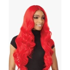 Sensationnel Shear Muse HD Lace Wig – Danisha -Beauty Exchanges sensationnel shear muse danisha red krush hd lace wig bold red shades pre plucked hairline glueless fit one size 157552